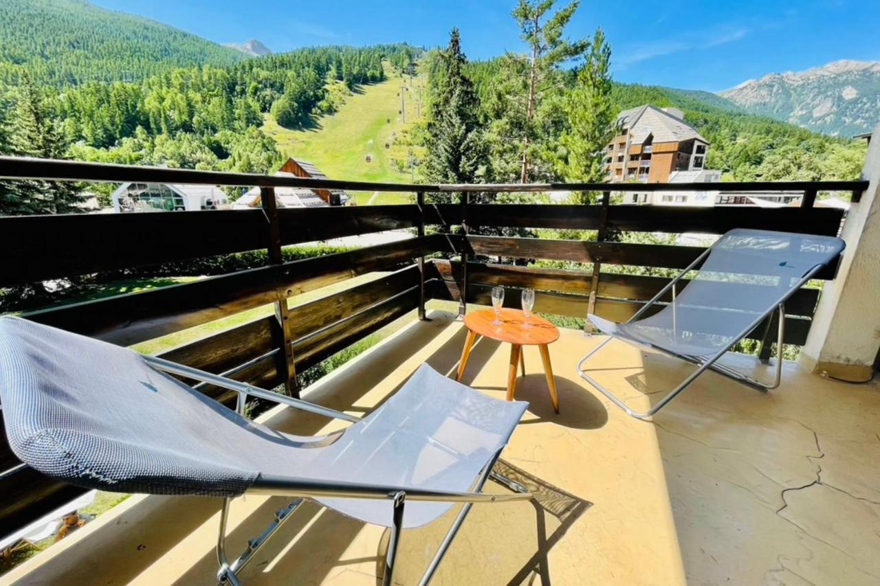 Serre-Chevalierstudio Terrace Next To Ski Slopes サン・シャフレ エクステリア 写真