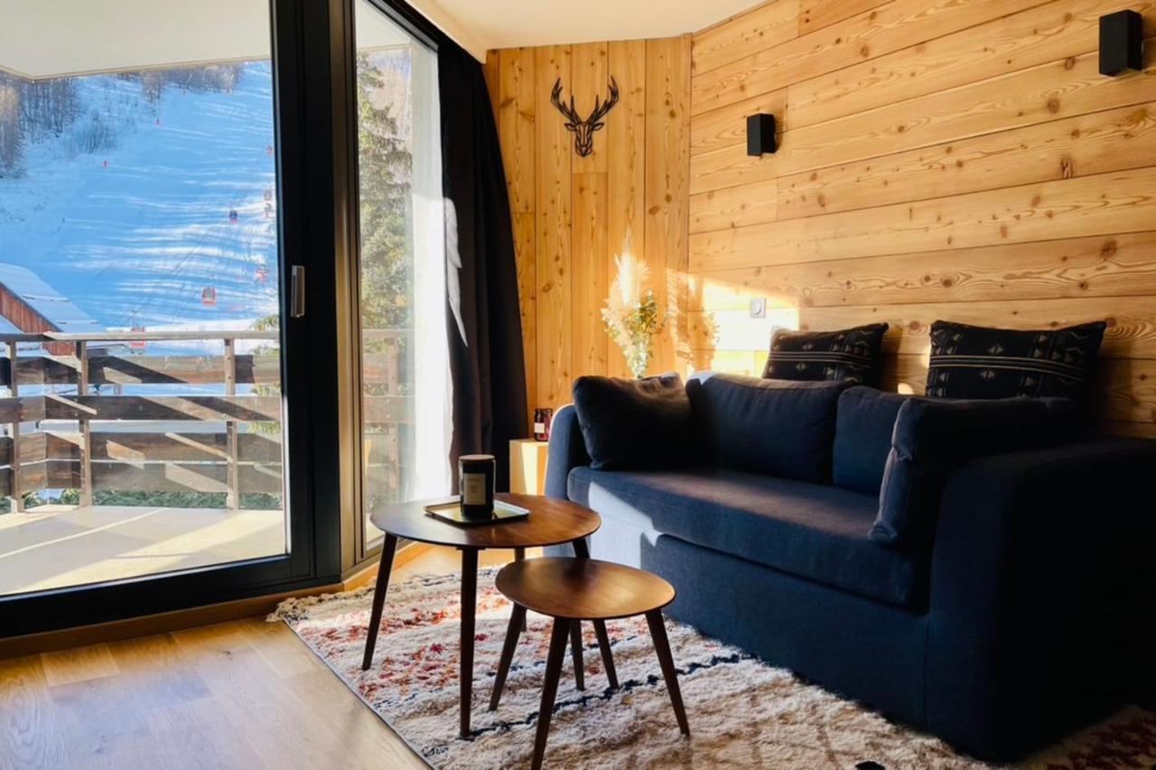 Serre-Chevalierstudio Terrace Next To Ski Slopes サン・シャフレ エクステリア 写真