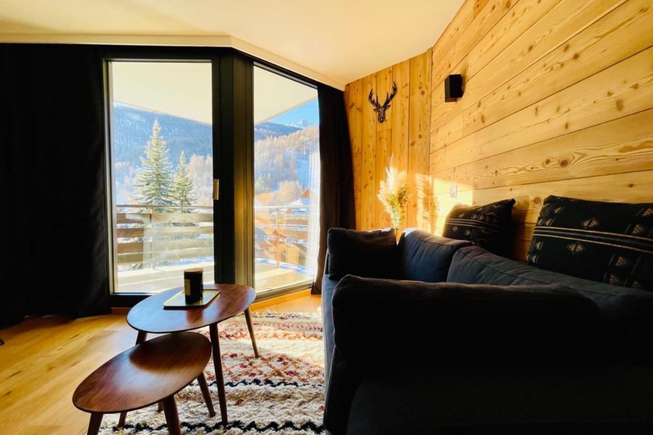 Serre-Chevalierstudio Terrace Next To Ski Slopes サン・シャフレ エクステリア 写真